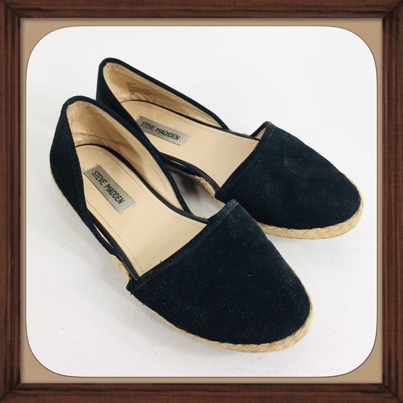 Steve Madden Shoes - Steve Madden Black Leather Paigey Flats GUC Size 8